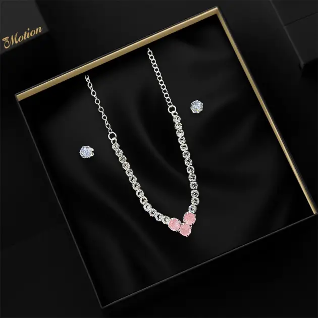 Necklaces - Diamond, Pink Necklace