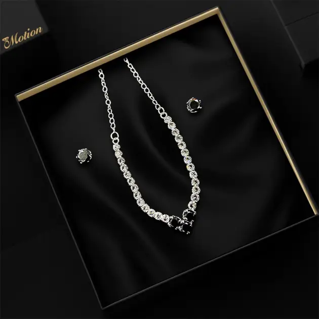 Necklaces - Diamond, Black Necklace
